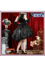 2XXT Cosplay Uma Musume Pretty Derby Curren Chan Ma Chérie of the New Moon Black Dress Cosplay Costume